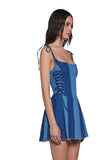 Lady’s Dilemma Mini Dress - Blue