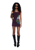 Cobra Roses Mesh Dress