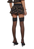 Floral Ruffled Mini Skirt