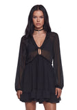 Sunset Chaser Babydoll Dress - Black