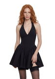 Divine Feminine Peplum Dress - Black