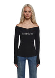 Logo Off The Shoulder Top