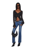 Divine Status Chiffon Blouse - Black
