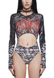 Graveyard Anthem Cut Out Bodysuit