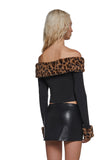 Socialite Spotted Leopard Off The Shoulder Top