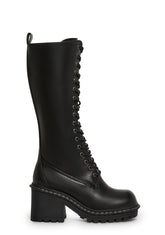 Record Shopping Knee High Boots