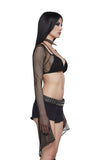 Cryptic Glamour Fishnet Shrug - Black