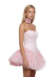 Butterfly Delight Strapless Mini Dress