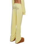 OG Big Bling Velour Track Pants - Yellow