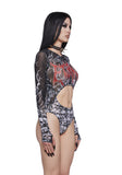 Graveyard Anthem Cut Out Bodysuit