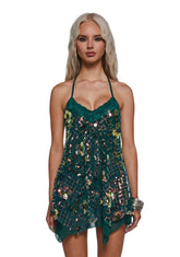 Dream Waves Babydoll Dress - Green