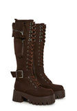Obsidian Pocket Combat Boots - Brown
