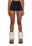 Solid Hot Shorts With Ombre Hotfix