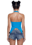 Party Balance Halter Top - Blue