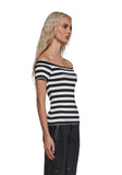 Off The Shoulder Striped Top