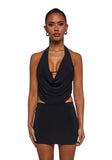 Chart Topper Skirt Set - Black