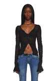 Divine Status Chiffon Blouse - Black