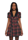 Devil You Don't Exist Plaid Dress