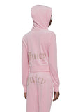 OG Big Bling Velour Hoodie - Pink