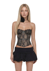 Bernadette Lace Corset - Black