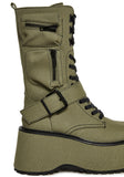 Obsidian Platform Zip-Up Boots