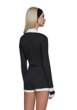 Preppy Femme Collared Romper