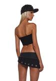 Ego Belt With Pleated Skirt Panel - Black