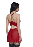Devoted Hearts Mesh Slip Dress