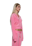 OG Big Bling Velour Hoodie - Pink