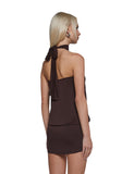 Club Moves Halter Dress - Brown