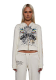 LKS Heart Zip Front Hoodie