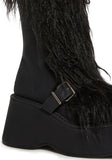 For Good Faux Fur Boots - Black