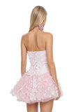 Butterfly Delight Strapless Mini Dress
