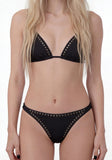 Ashlee Studded Bikini Set - Black