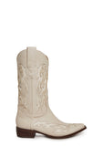 Cyber Scars Cowboy Boot - Beige