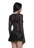 Dark Vestments Mesh Long Sleeve Top