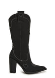 Basic Present Perfect Cowgirl Boots - Black