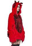 Dragon Fire Faux Fur Hoodie
