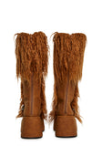 For Good Faux Fur Boots - Brown