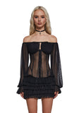 Poet Society Mini Dress - Black