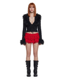 Darling Affection Ruffled Mini Skort - Red