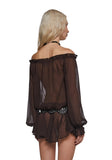 Billowing Winds Boho Dress - Brown