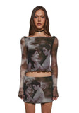 My Life Now Mesh Long Sleeve Top