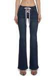 Talia Low Rise Jeans - Lace Up