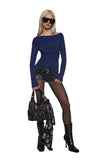 Step Up Long Sleeve Top - Blue