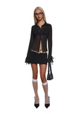 Bayonetta Sheer Pleated Blouse