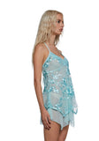 Dream Waves Babydoll Dress - Blue