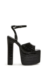 Devour Croc Platform Heels