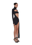 Dreamland Dancer Bodycon Dress - Black