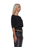 Charm Behavior Wrap Top - Black